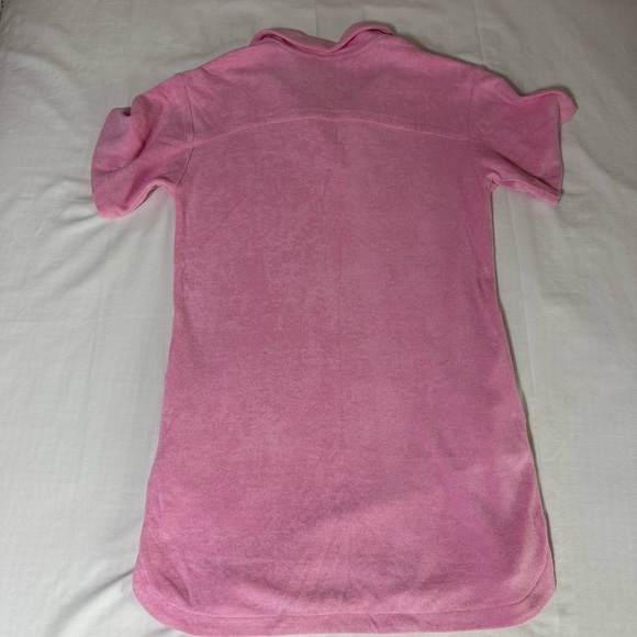 Athleta Girl Jump In Dress Cover Medium XL 14 Pink Terry Swim Pool Beach Pockets - Picture 6 of 6